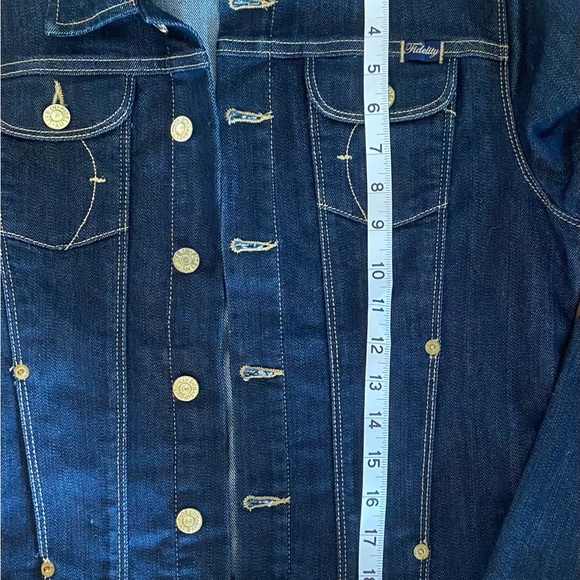 Fidelity Denim Jean Jacket Womens Sz M Lightweight Capsule Western Casual Lux - Picture 5 of 10